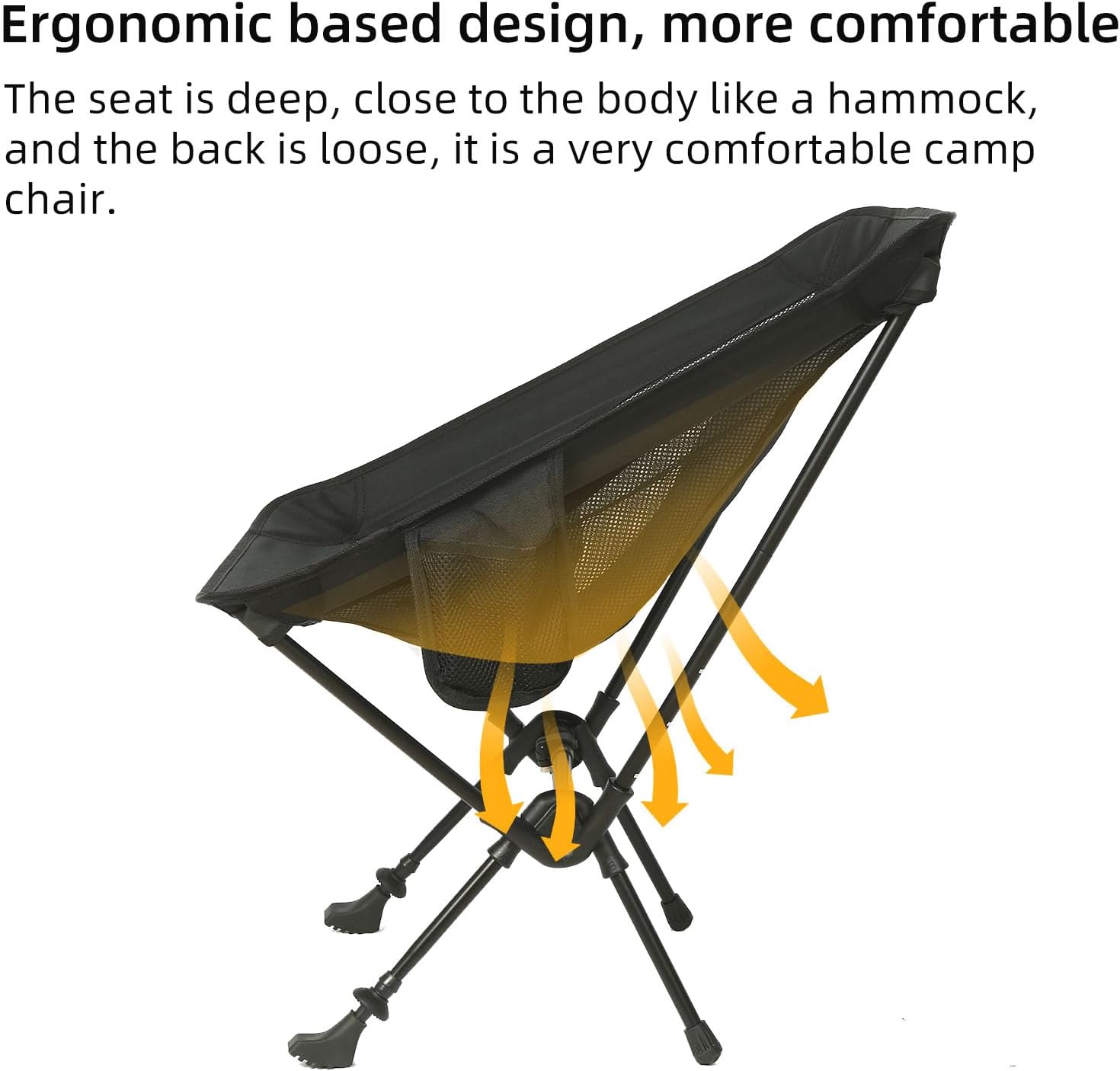 ROCK CLOUD Portable Camping Chair Ultralight Folding Chairs and Trekking Pole 2 in 1 for Outdoor Camp Hiking Backpacking Lawn Beach Sports - Image 7
